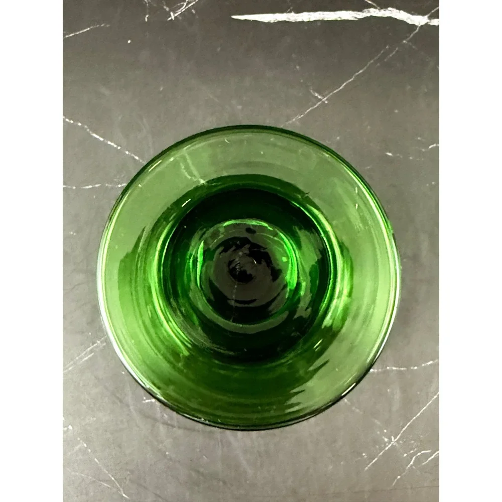 Vintage Libbey Emerald Green Balloon Stem Wine Glass 7X3